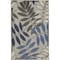 Homeroots 3 x 4 ft. Gray & Blue Leaves Indoor & Outdoor Area Rug 384868 - alternate 2
